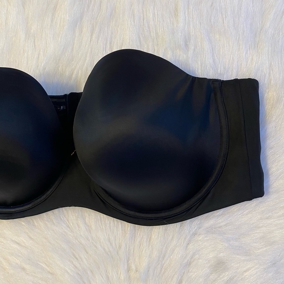 Savage‎ X Fenty Bra Womens Size 44DD Black Lightly Lined Strapless Underwire - Picture 3 of 7